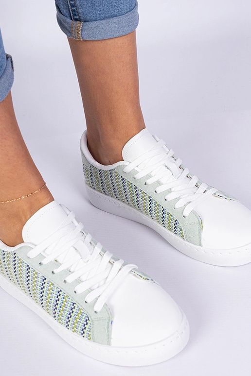 Grüne Damen-Sneakers aus Stoff Bellisio