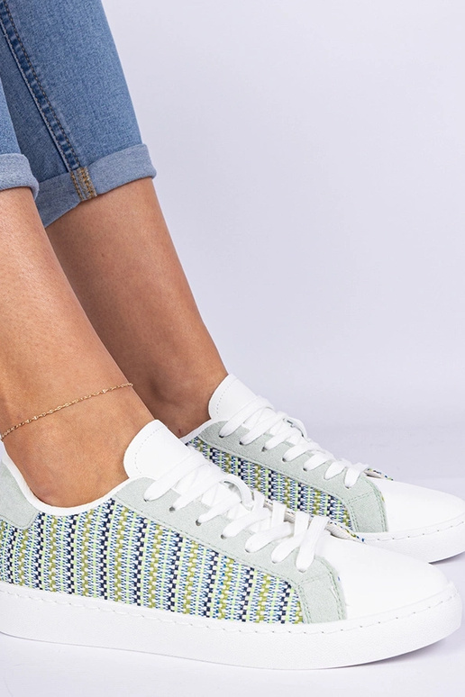 Grüne Damen-Sneakers aus Stoff Bellisio