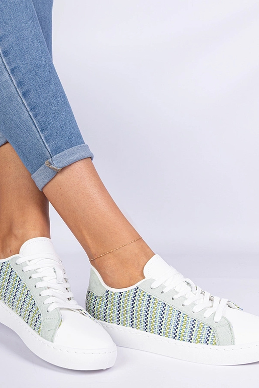 Grüne Damen-Sneakers aus Stoff Bellisio