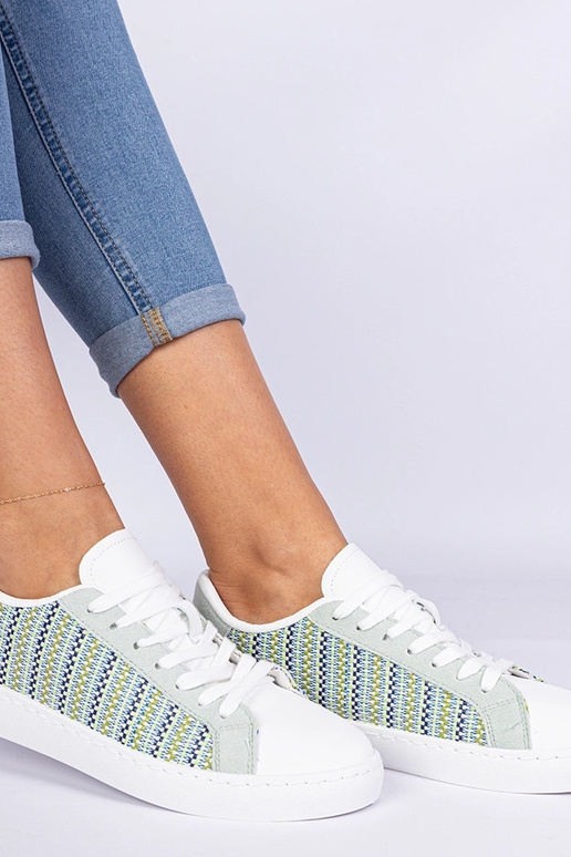 Grüne Damen-Sneakers aus Stoff Bellisio