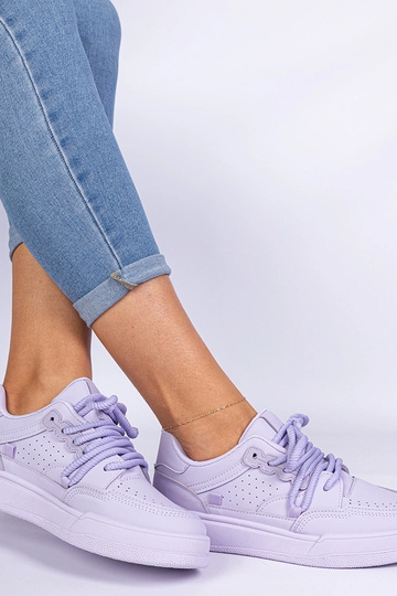 Lila Damen-Sport-Sneakers aus Kunstleder Asphodel