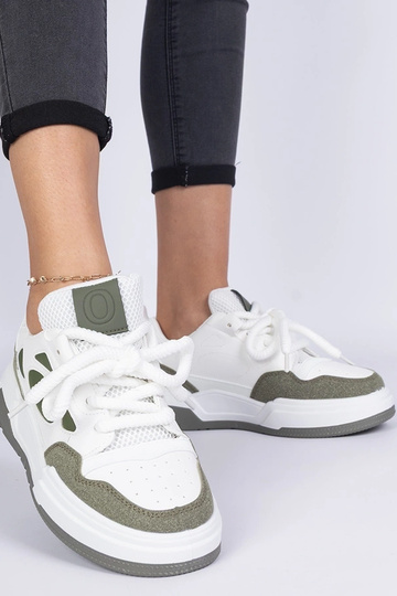 Grüne Damen-Sneakers mit dicken Schnürsenkeln Alpacco 2