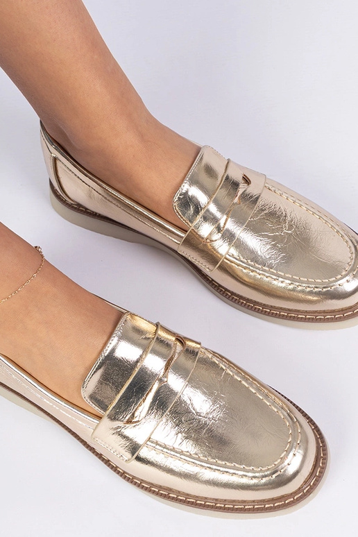 Goldene klassische Damenmokassins Merisa Goldene klassische Damenmokassins Merisa