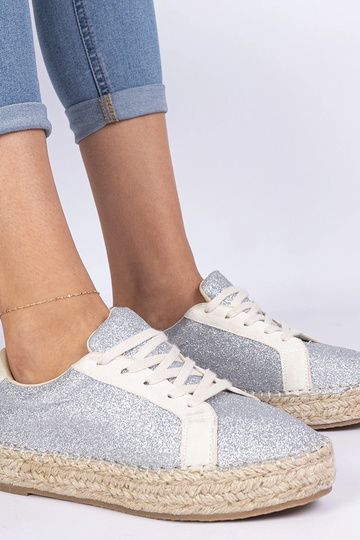 Silberne Damen-Espadrilles... 2