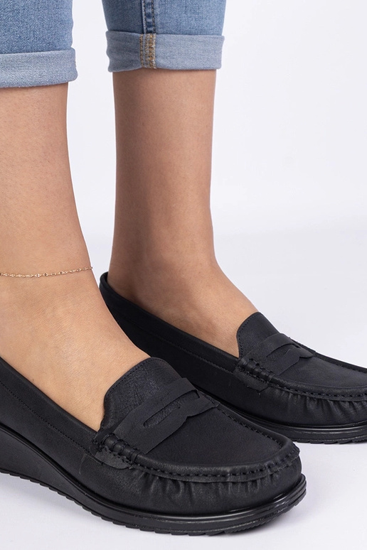 Schwarze Mokassins für Damen mit...
