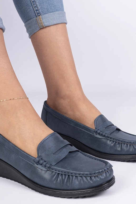 Blaue Mokassins für Damen mit... Blaue Mokassins für Damen mit...