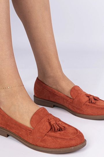 Orange Damenmokassins aus... 2