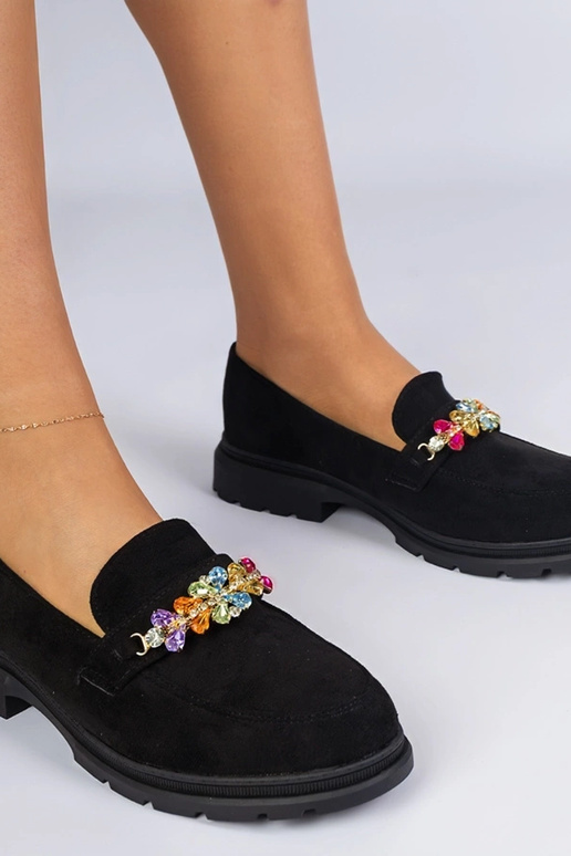Schwarze Mokassins für Damen mit...