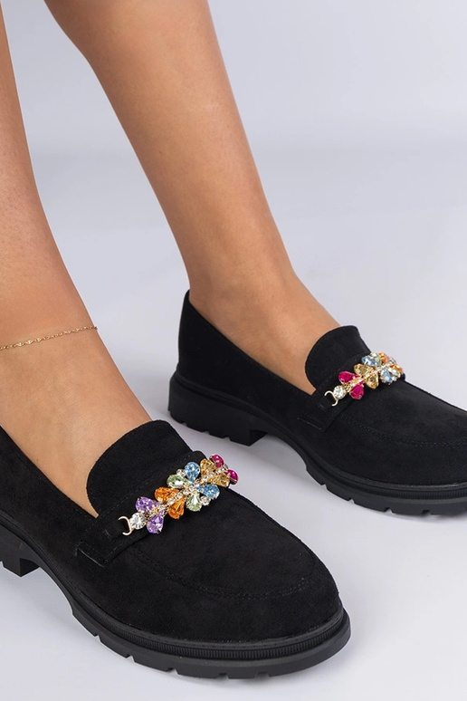 Schwarze Mokassins für Damen mit...