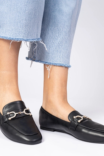 Schwarze elegante Mokassins...