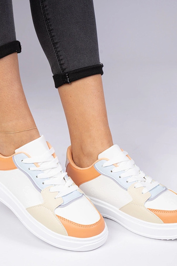 Weiß-orange Sportschuhe aus... 2