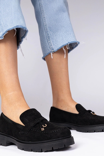 Schwarze elegante Mokassins...