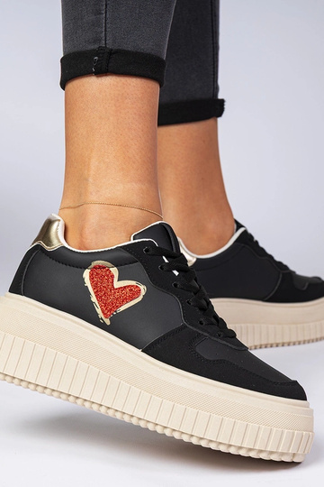 Schwarze Damen Sneakers mit... 2