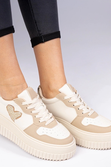 Braune Damen Sneakers mit...