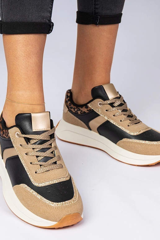 Schwarze Damen Sneakers mit Glitzer... Schwarze Damen Sneakers mit Glitzer...