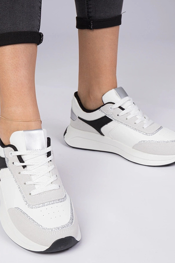 Weiße Damen Sneakers mit... 2