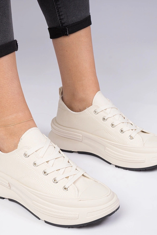 Beige Damen-Sneakers aus Stoff Katerin Beige Damen-Sneakers aus Stoff Katerin