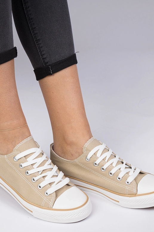 Beige klassische Damensneaker Menfis