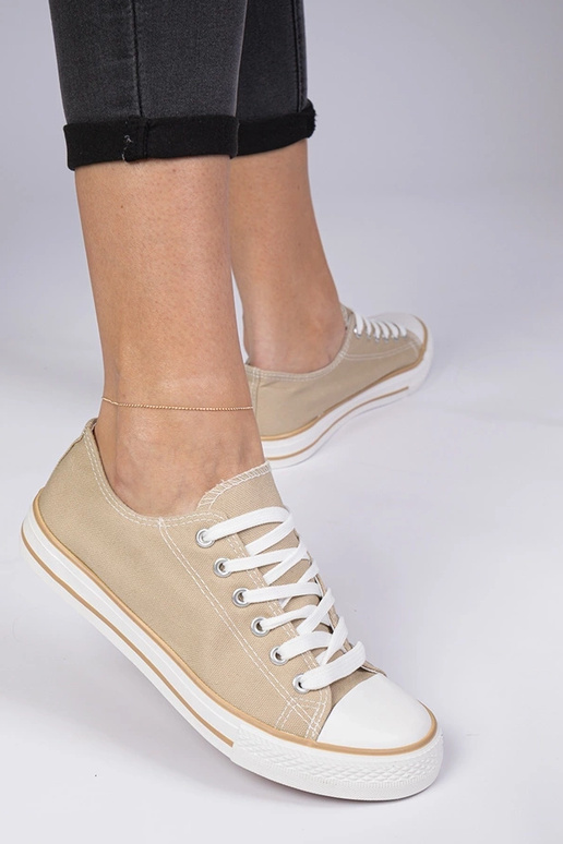 Beige klassische Damensneaker Menfis