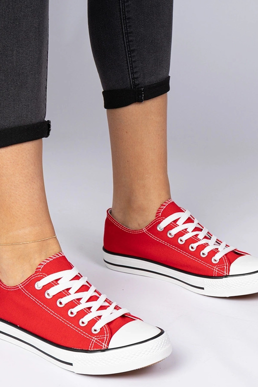 Rote klassische Damensneaker Menfis