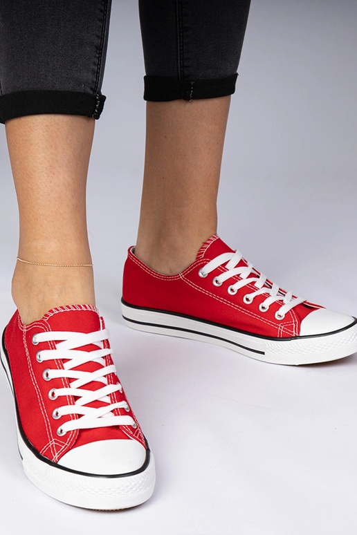 Rote klassische Damensneaker Menfis