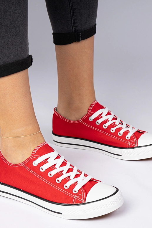 Rote klassische Damensneaker Menfis