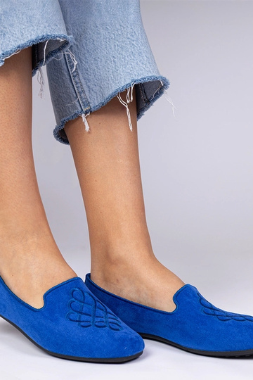Blaue Damen-Ballerinas aus... 2