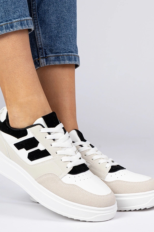 Weiß-schwarze Damen Sneakers Lavria Weiß-schwarze Damen Sneakers Lavria