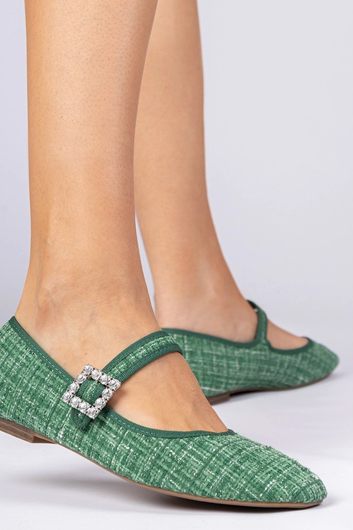 Grüne Damen Ballerinas mit Schnalle... Grüne Damen Ballerinas mit Schnalle...