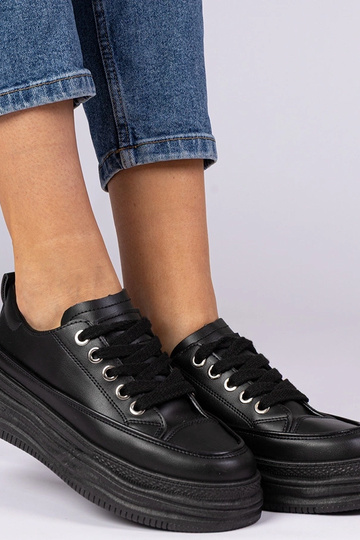 Schwarze Damen Sneakers mit... 2