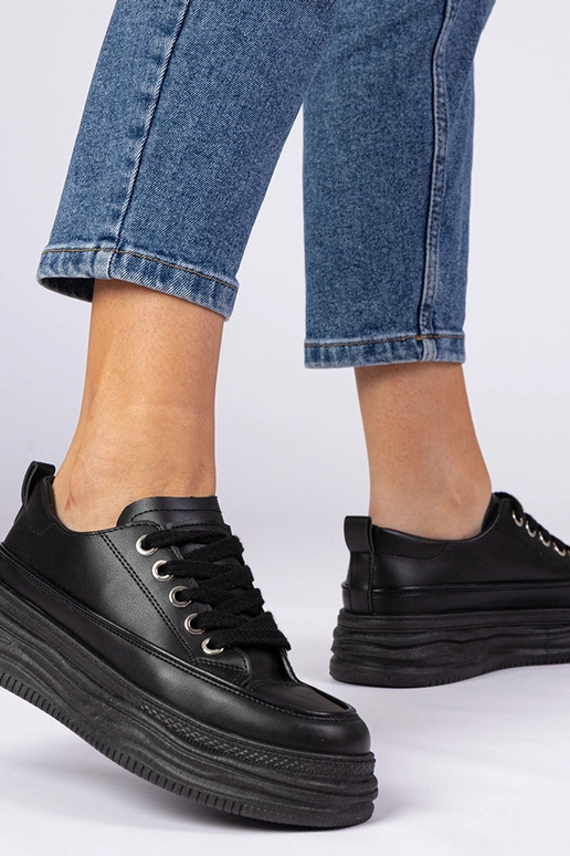 Schwarze Damen Sneakers mit hoher... Schwarze Damen Sneakers mit hoher...