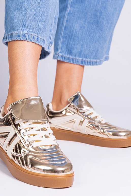 Goldene lackierte Damen-Sneaker Keyla Goldene lackierte Damen-Sneaker Keyla