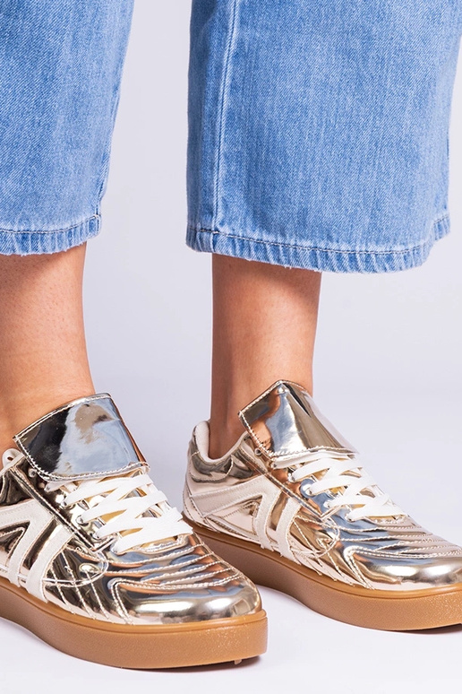 Goldene lackierte Damen-Sneaker Keyla Goldene lackierte Damen-Sneaker Keyla