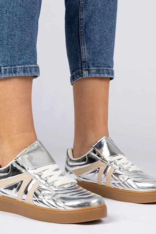 Silberne Damen Sneakers Lack Keyla Silberne Damen Sneakers Lack Keyla