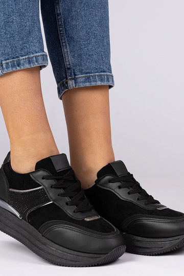 Schwarze Damen Sneakers auf...