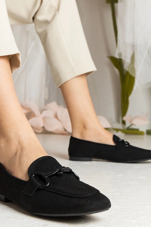 Schwarze Damenmokassins mit... Schwarze Damenmokassins mit...