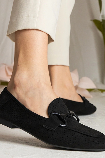 Schwarze Damenmokassins mit... 2