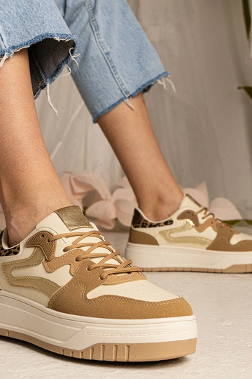 Beige Damen-Trampki Sneakers Seisha 2