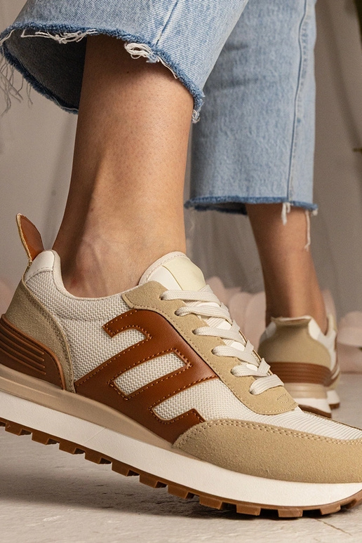 Beige Damen-Sneakers sportlich Marena Beige Damen-Sneakers sportlich Marena