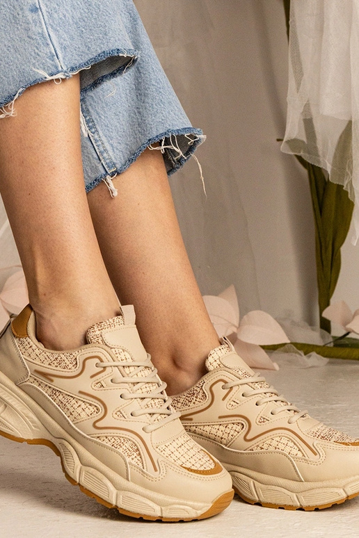 Beige Damen-Sneakers sportlich Maurita Beige Damen-Sneakers sportlich Maurita