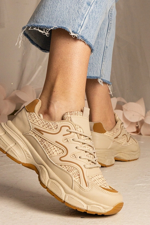 Beige Damen-Sneakers sportlich Maurita Beige Damen-Sneakers sportlich Maurita