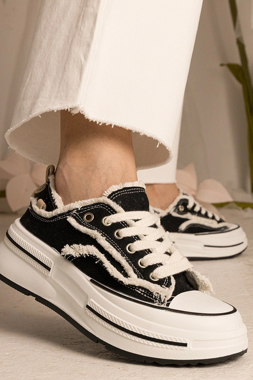 Schwarze Damen High-Top Sneakers Kallara Schwarze Damen High-Top Sneakers Kallara