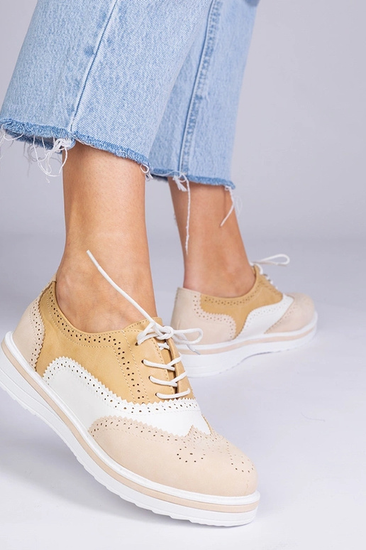 Beige klassische Oxfords, „Toddi"