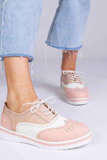 Rosa klassische Oxfords, „Toddi" 2