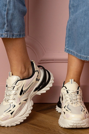 Beige Damen-Sneaker auf...