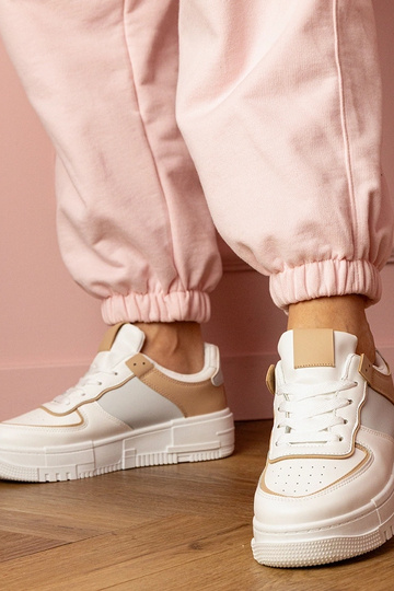 Weiß-beige Damen-Sneaker... 2
