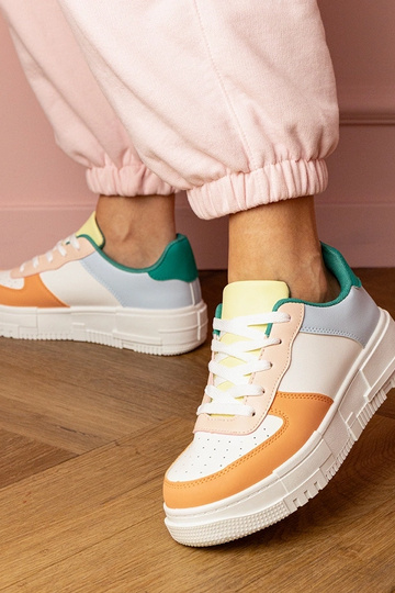 Orange Damen-Sneaker auf... 2
