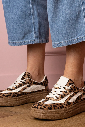 Damen-Sneaker mit Tiermustern auf dicker Plattform Kamela 2