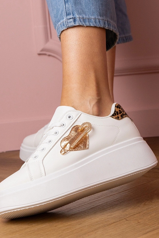 Weiße Damen-Sneaker mit tierischem... Weiße Damen-Sneaker mit tierischem...