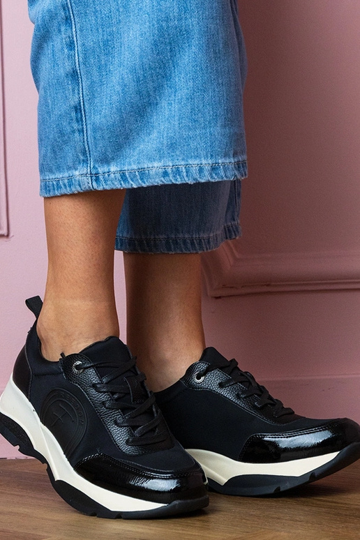 Schwarze Damen-Sportschuhe Wener Schwarze Damen-Sportschuhe Wener